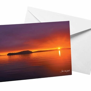 Maritime Sunrise Karte, Fotografie Blanko Grußkarte von Shel Neufeld, Küstenlandschaft Fotografie Druck Natur Grußkarte für Mama