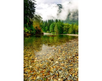 Golden Ears Park, Gold Creek - Nature Photography Large Fine Art Home Decor by Shel Neufeld, Lake photography, forest landscape nature scene