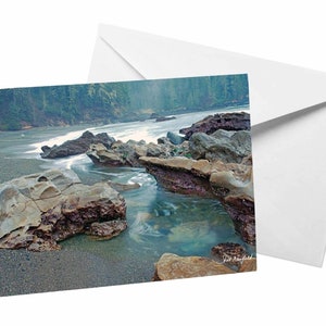 Seascape Card, Fotografie Blanco Wenskaart Rock and Wave Print door Shel Neufeld, Recycled Card Stock Seascape Photo Card, Elke gelegenheid