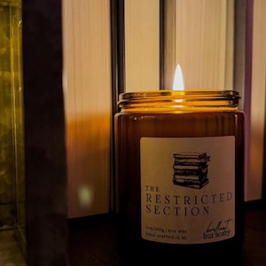 The Restricted Section Candle for Potterheads | Hogwarts-Inspired Gift for Book Lovers & Fans of the Wizarding World