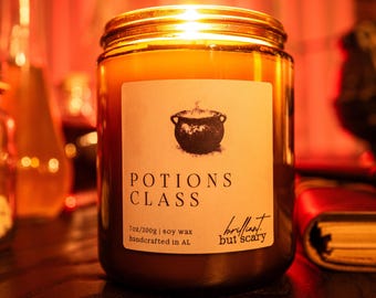 Potions Class Candle: Herbal and Aromatic Scent - Gift for Fans of the Wizarding World