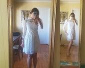 1970s white Gunne Sax Jeunes Filles mini prairie dress girls dress