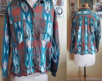 1980s Southwestern style India Cotton blouse • small/medium