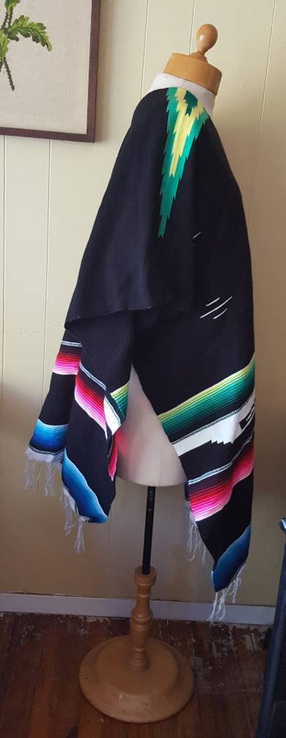 Mexican blanket poncho vintage ponchos Gem