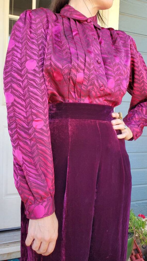 1980s does 1940s purple blouse • medium - image 10