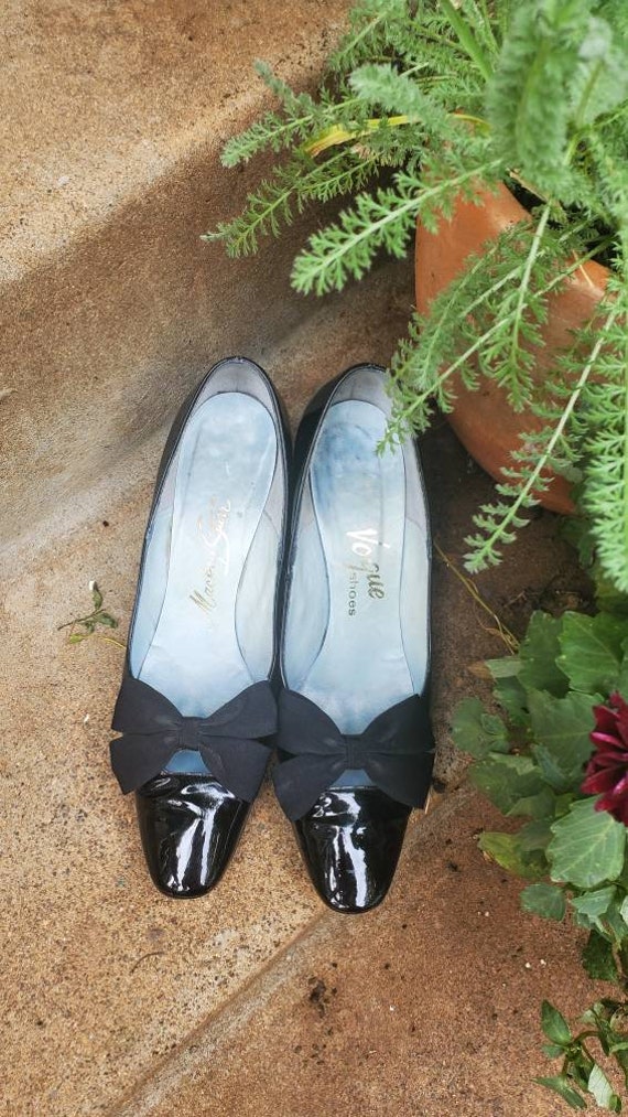 1960s Mackey Starr Vogue shoes black pumps 6.5