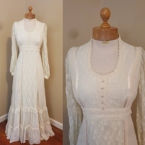 Gunne Sax 1970s dress prairie wedding dress