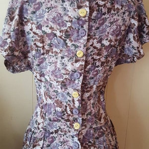 1990s does 1940s lavender lace summer dress vintage summer dresses purple floral dress image 10