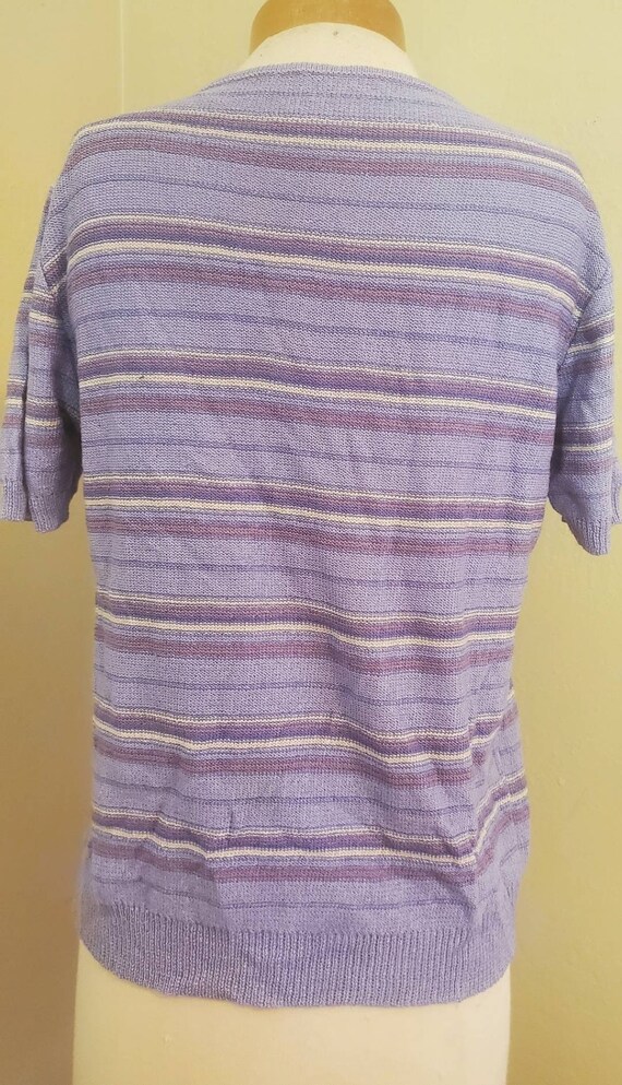 1980s purple knit top • medium - image 3