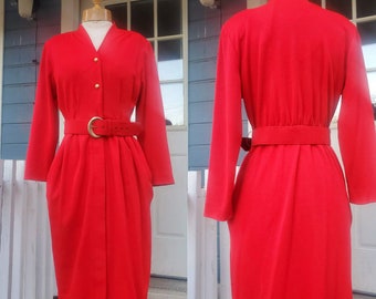 1980s red moon dress Justin Taylor Neiman Marcus dess • medium