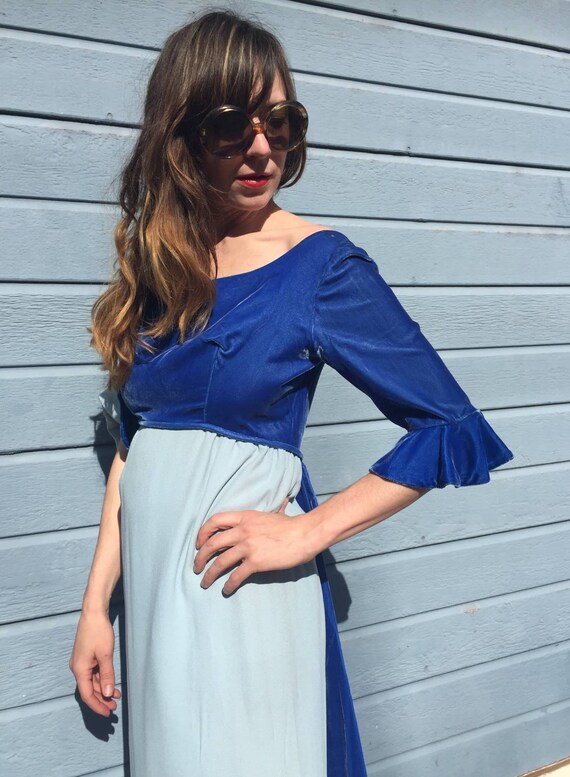Blue Velvet vintage dress Frozen costume 1960s dre