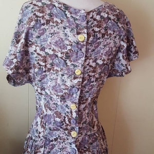 1990s does 1940s lavender lace summer dress vintage summer dresses purple floral dress image 9