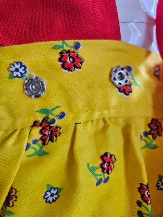 1970s Handmade pinafore apron dress - image 10