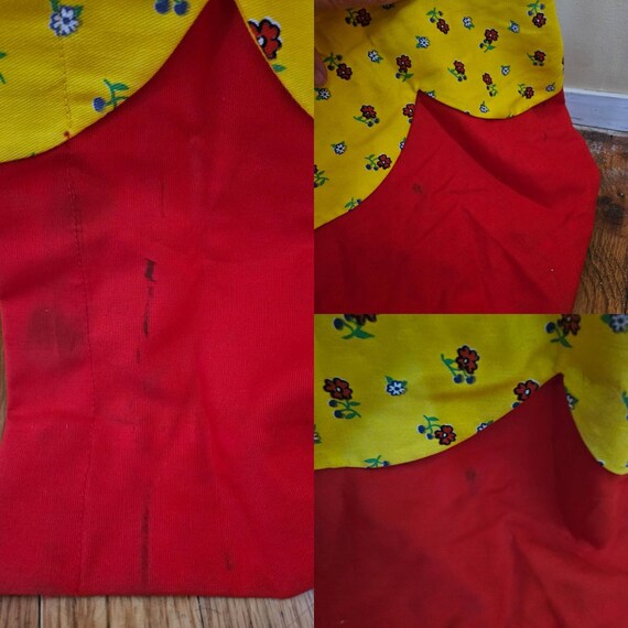 1970s Handmade pinafore apron dress - image 3