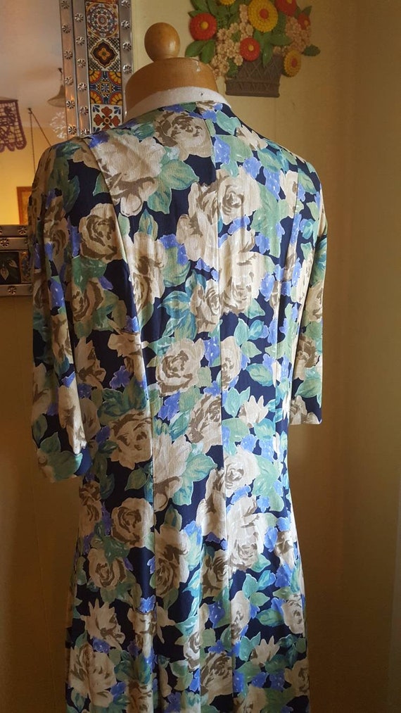 1980s does 1940s floral SUMMER DRESS • medium - image 3