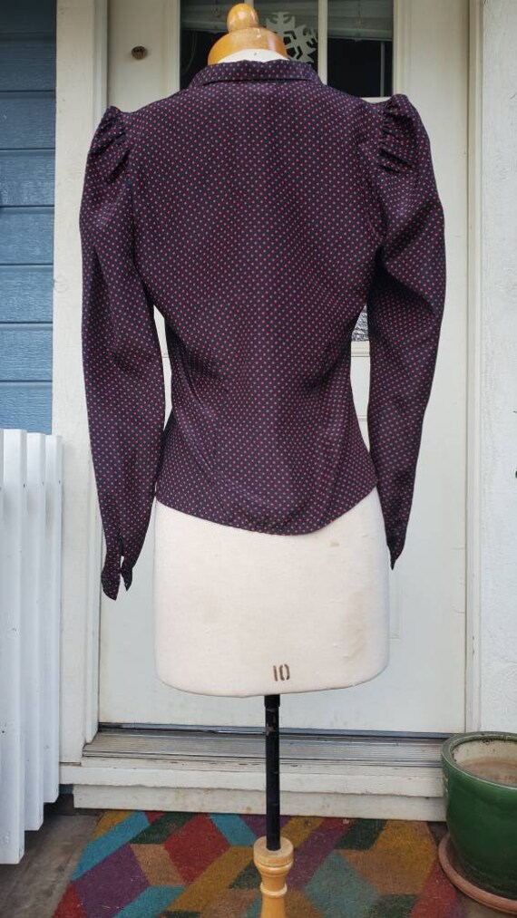 1940s polka-dot blouse • medium - image 7