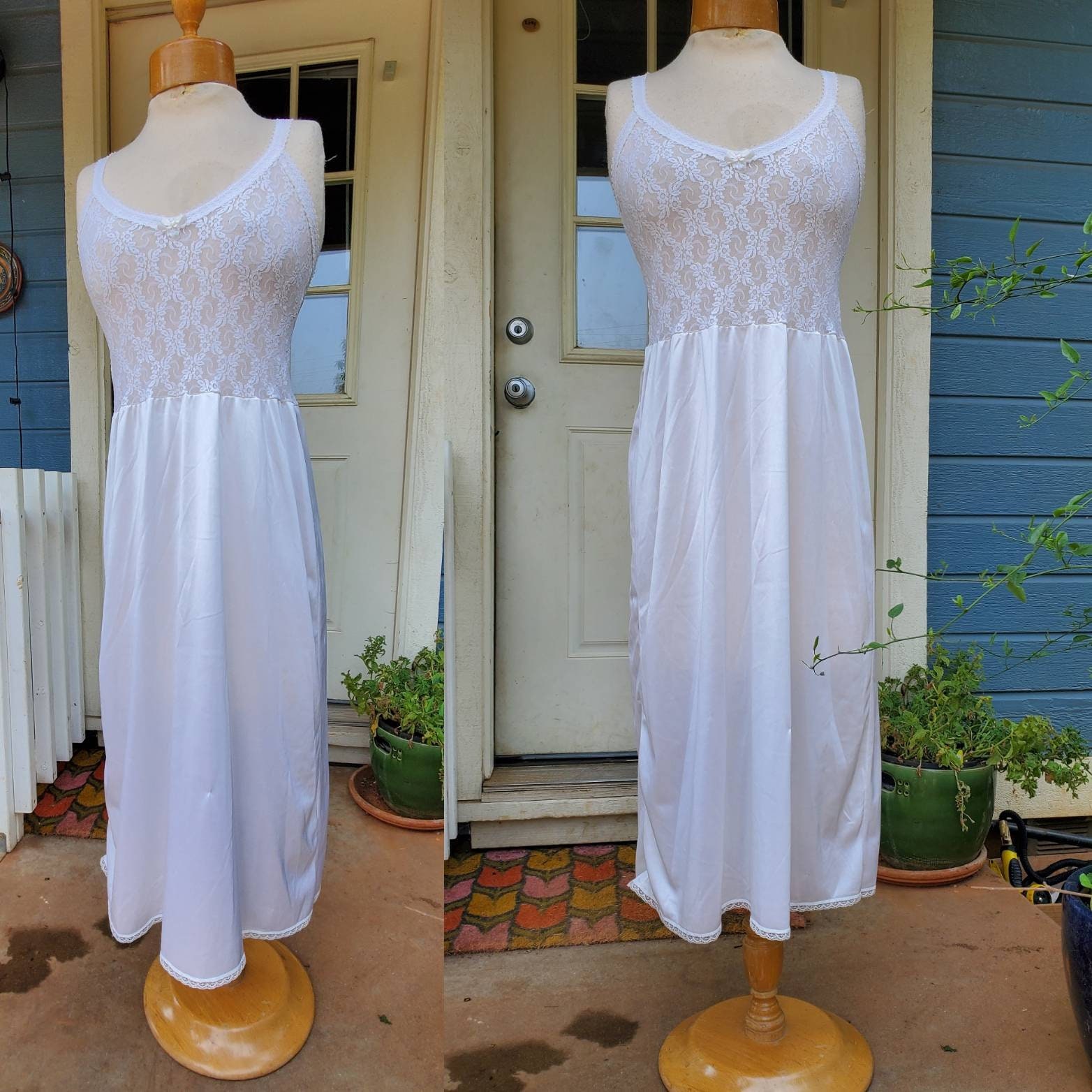1980s Lace White Slip • Small - Etsy 1980s Lace White Slip • Small - Etsy