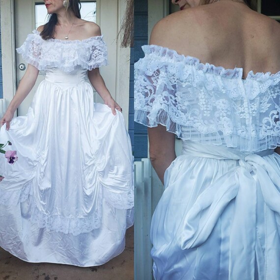 1980s Wedding Gunne Sax dress • small