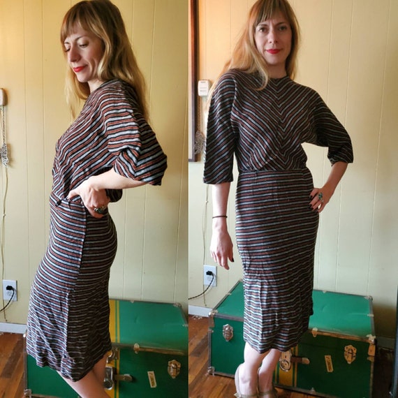 1940s wool dress • size small
