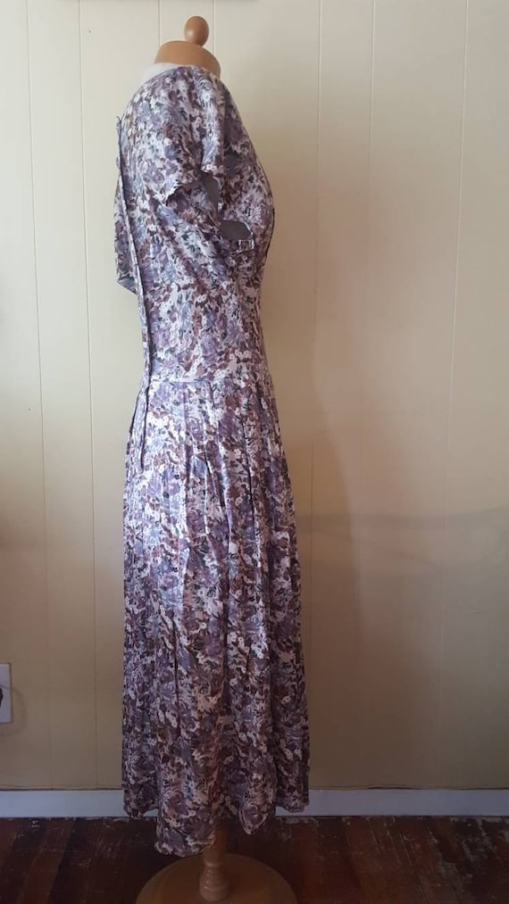 1990s does 1940s lavender lace summer dress vinta… - image 8