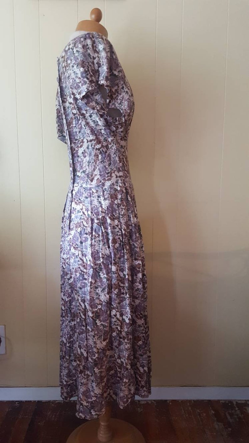 1990s does 1940s lavender lace summer dress vintage summer dresses purple floral dress image 8