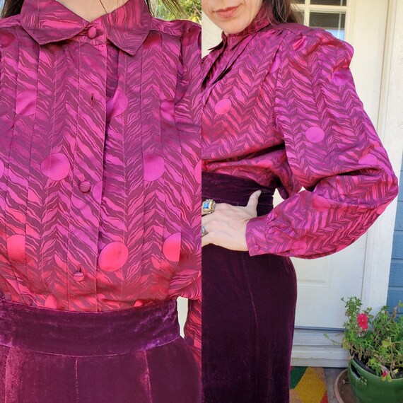 1980s does 1940s purple blouse • medium - image 8