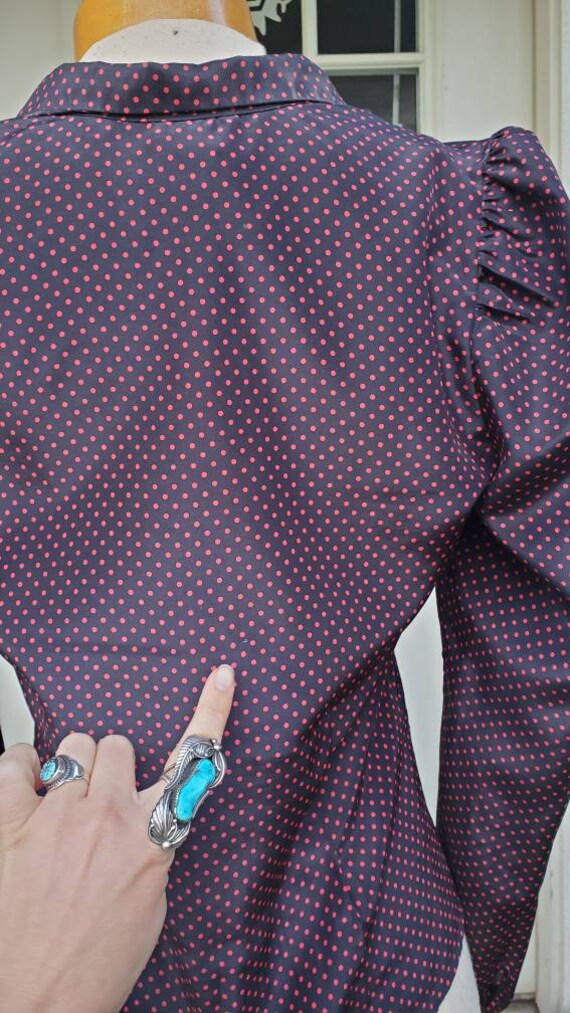 1940s polka-dot blouse • medium - image 5