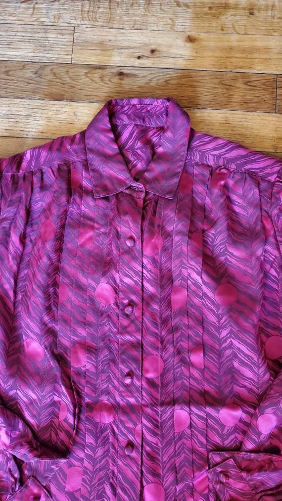 1980s does 1940s purple blouse • medium - image 4