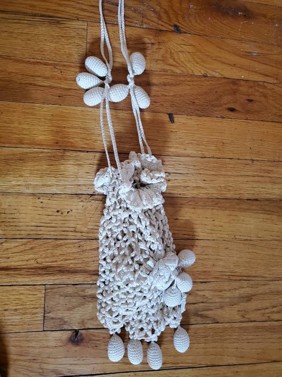 Antique reticule crouchet purse - image 4