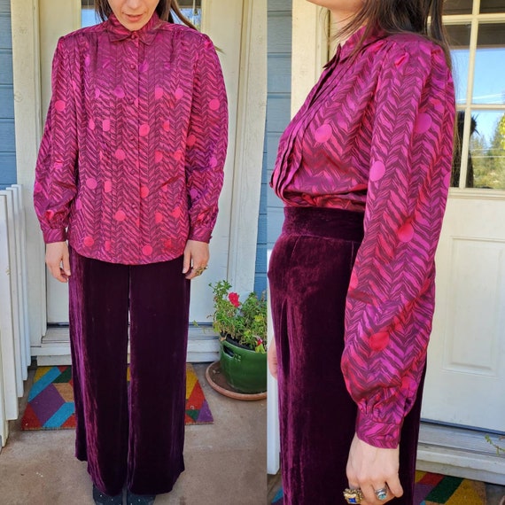 1980s does 1940s purple blouse • medium - image 9