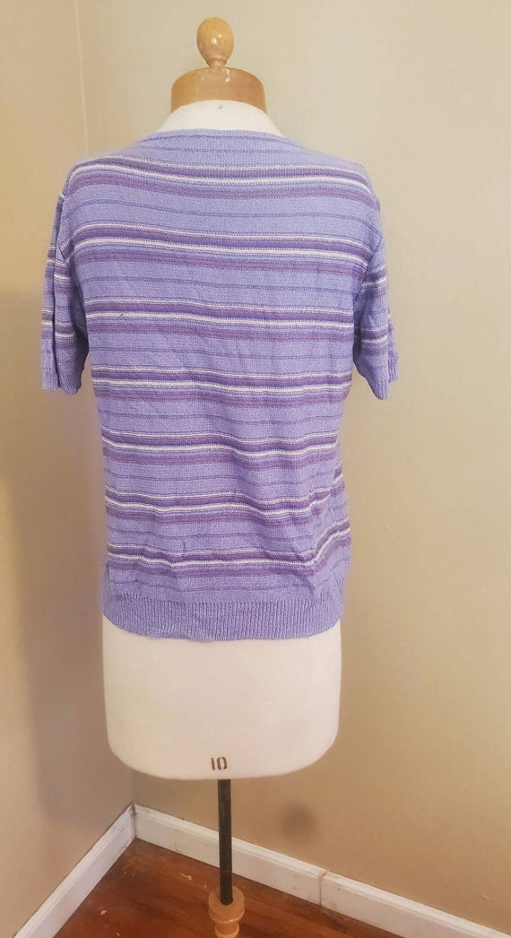 1980s purple knit top • medium - image 6