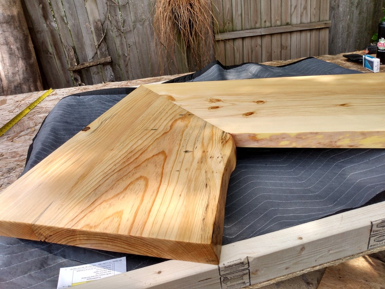 Custom Cut Southern Pine Live Edge Slabs Finished Only READ Etsy