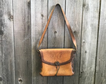 Vintage Hand Tooled Leather Handbag