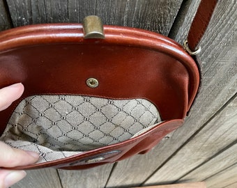 Goldpfeil Crossbody Bag Leather with Brass Fittings Heritage