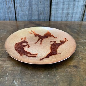 Decorative Enamelware Trinket Dish 3 Dancing Reindeer image 3