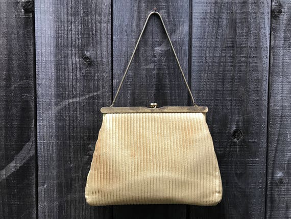 1950's Gold Lame Evening Clutch - Ingber