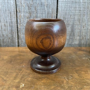 Decorative Wood Goblet Desk Accessory Not for Drinking image 3