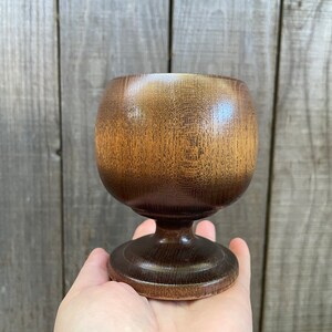 Decorative Wood Goblet Desk Accessory Not for Drinking image 8