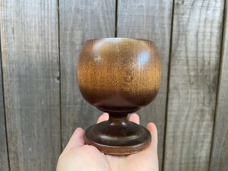 Decorative Wood Goblet Desk Accessory Not for Drinking image 8