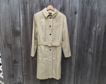 1960's Lightweight Fitted Mod Raincoat by Carol Brent