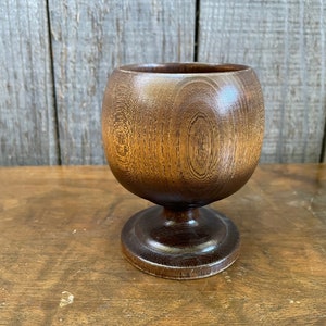 Decorative Wood Goblet Desk Accessory Not for Drinking image 5