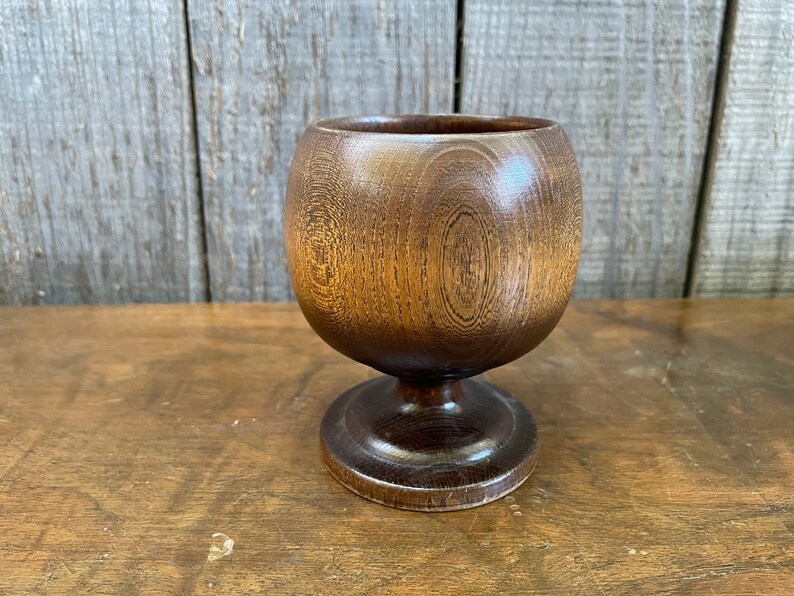 Decorative Wood Goblet Desk Accessory Not for Drinking image 5