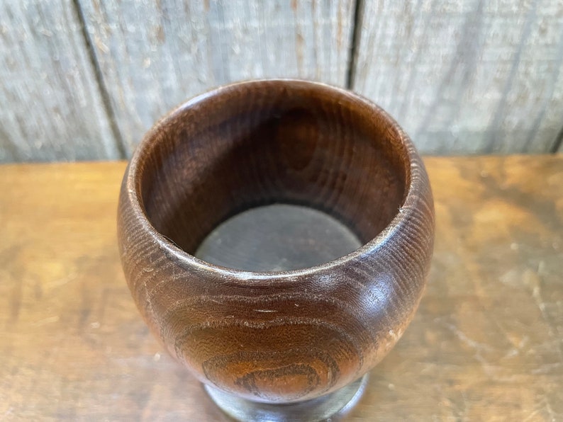 Decorative Wood Goblet Desk Accessory Not for Drinking image 2