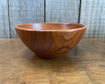 Vintage Teak Wood Small Bowl ~ Salad Bowl, Small Serving Bowl