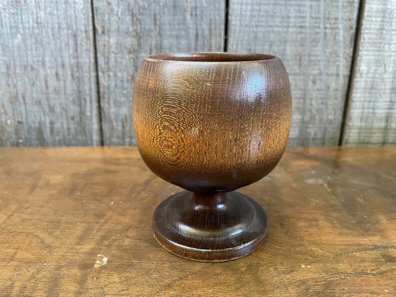 Decorative Wood Goblet Desk Accessory Not for Drinking image 6