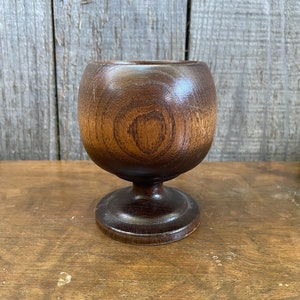 Decorative Wood Goblet Desk Accessory Not for Drinking image 1