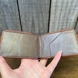 Vintage Hand Tooled Leather Wallet Pre-personalized for VON image 3