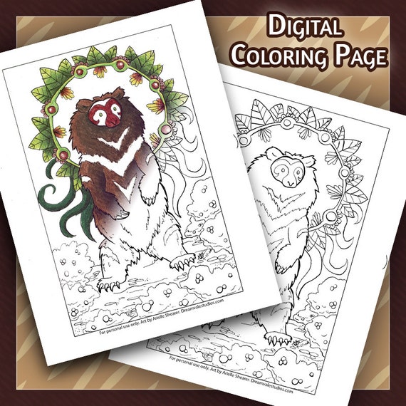 Download Bear Spirit Animal Digital Coloring Page Spirits Animals Etsy