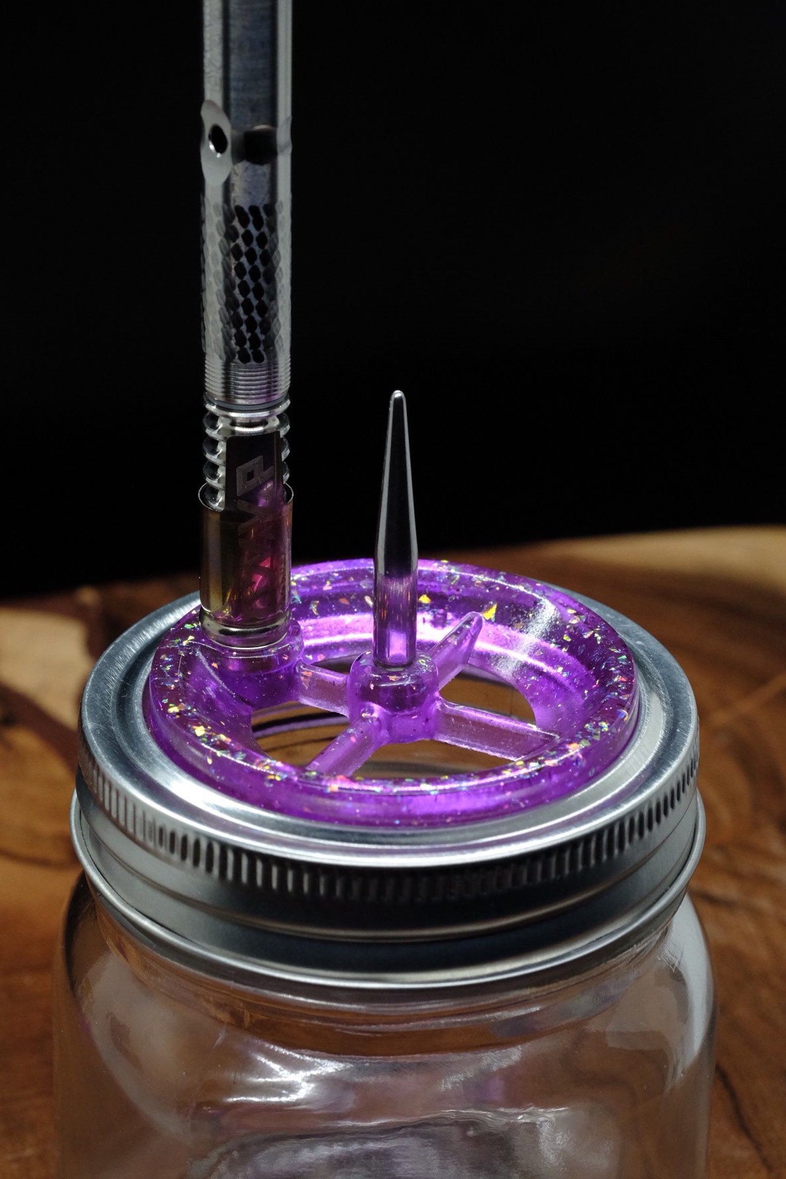 jar ashtray with spike for normal mason jars LID ONLY Etsy