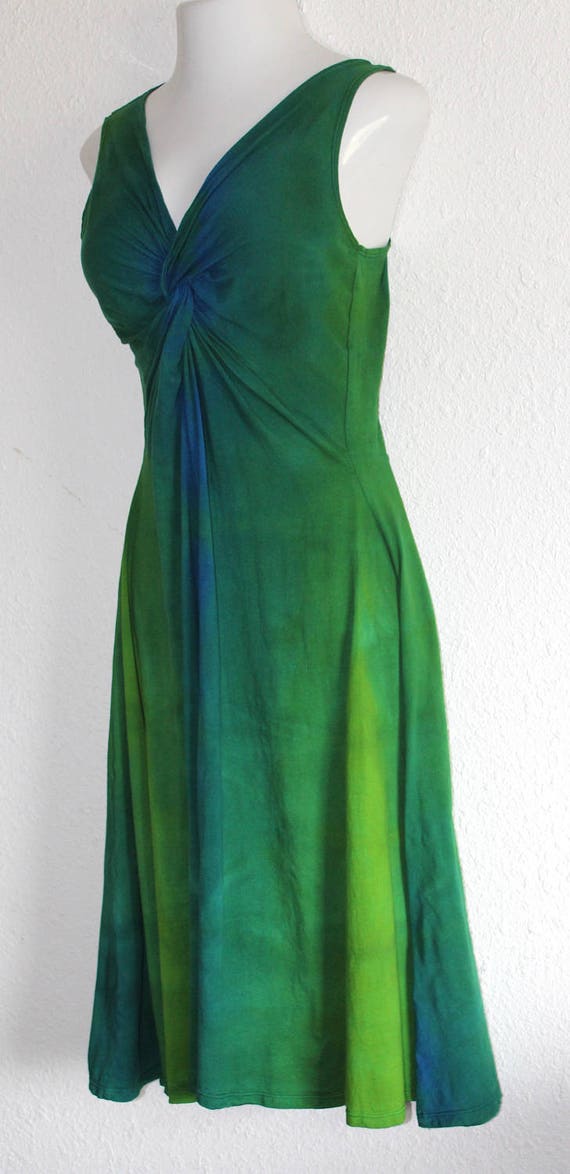 green ombre dress